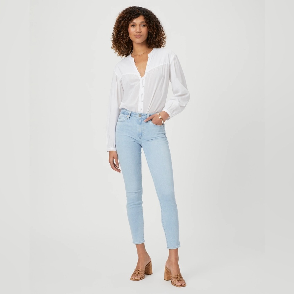 Paige Transcend Verdugo Ankle Jeans Mid Rise Skinny Denim Stretch Size 29